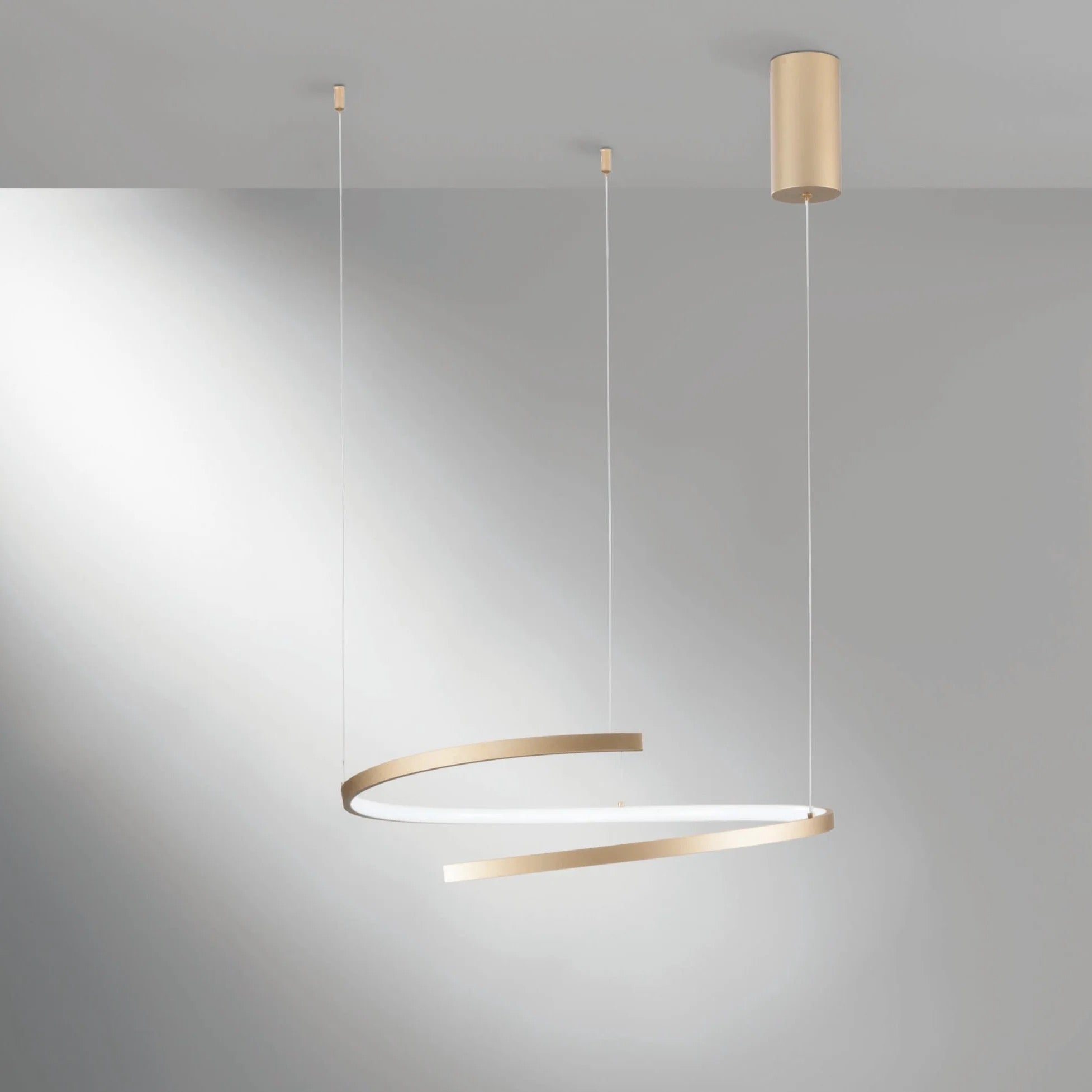 MOMA GOLD LED SUSPENSIÓN 38W 6090LM CCT 60X12X150CM